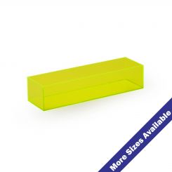 Fluorescent Green Acrylic 5-Sided Box